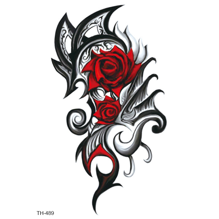 TH489 TRIBAL RED ROSE