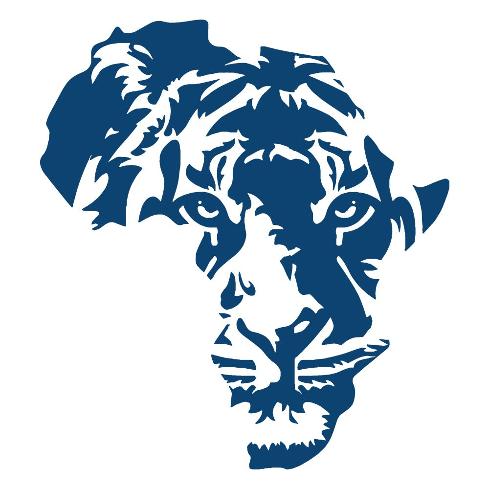 SEM07. Carte Africaine avec tigre incrusté.